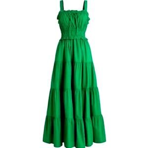J. Crew Sevilla Tiered Green Dress S